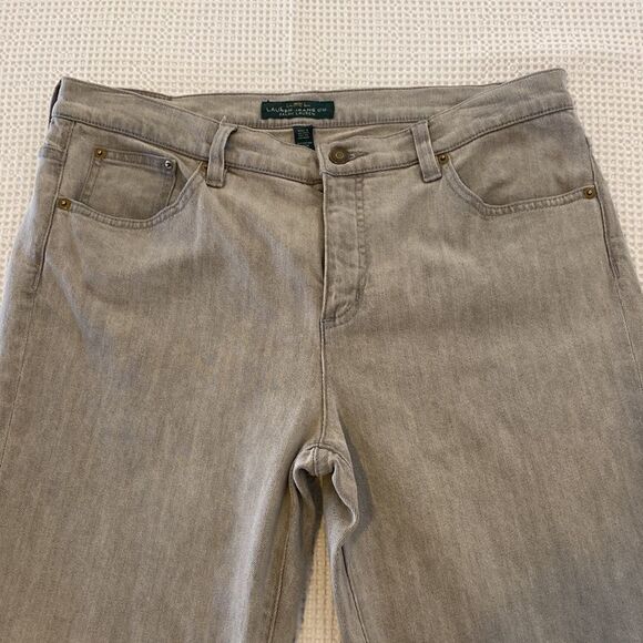 Ralph Lauren Straight Legs High Waist Gray Jeans - Picture 3 of 6
